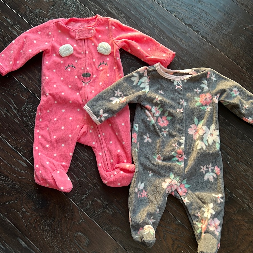 Newborn Carters Microfleece Sleepers